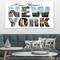 Designart - New York City Graphic Montage - Cityscape Canvas Art Print